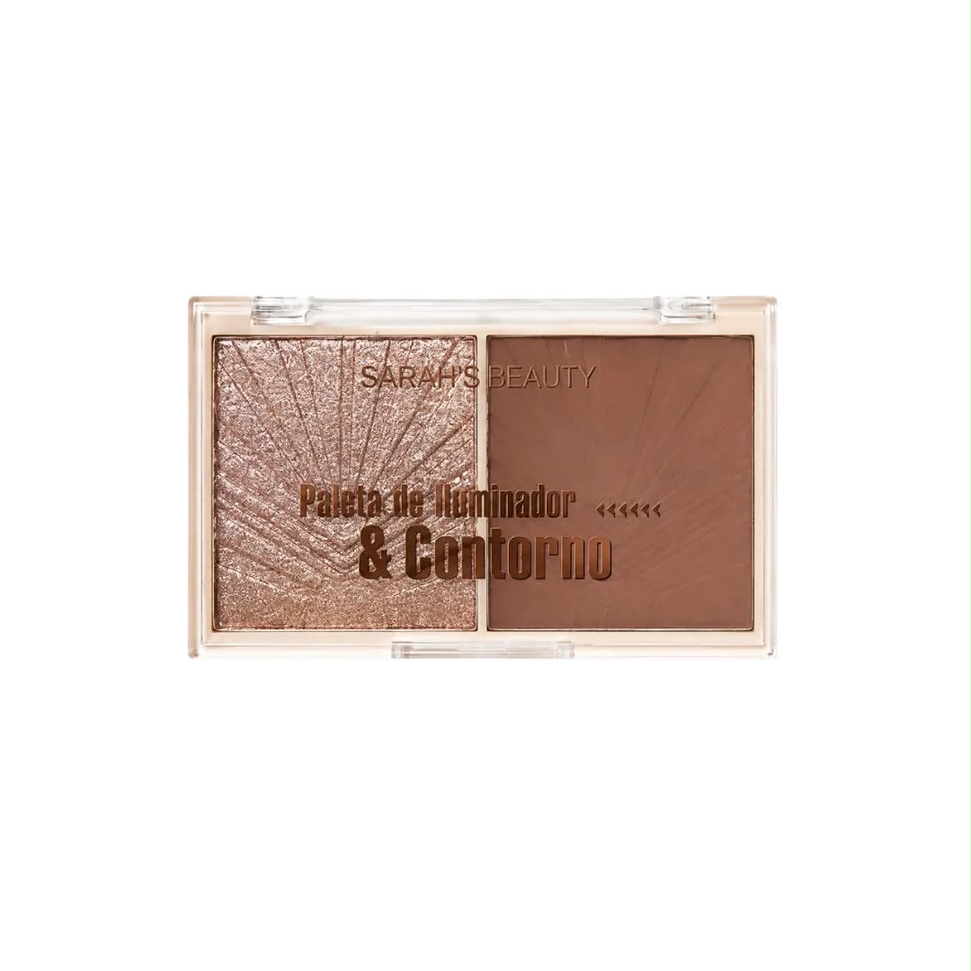 Paleta de Iluminador e Contorno Sarahs Beauty